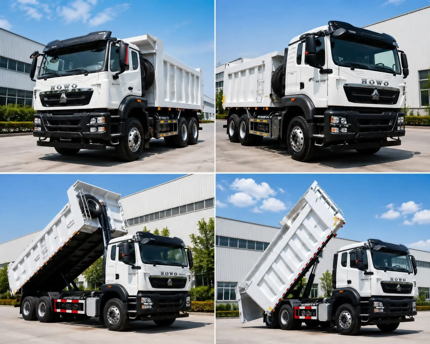 Camions lourds blancs pour la logistique minière